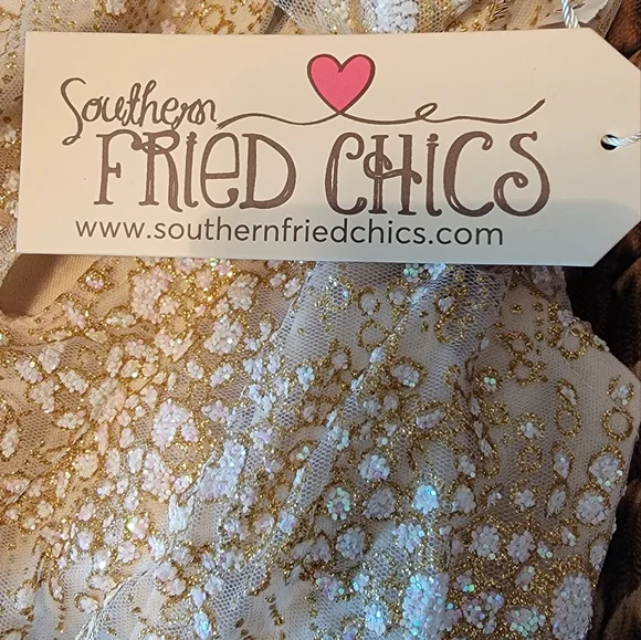 New - Southern Fried Chics Cocktail Dress with beautiful sparkle - Picture 10 of 12